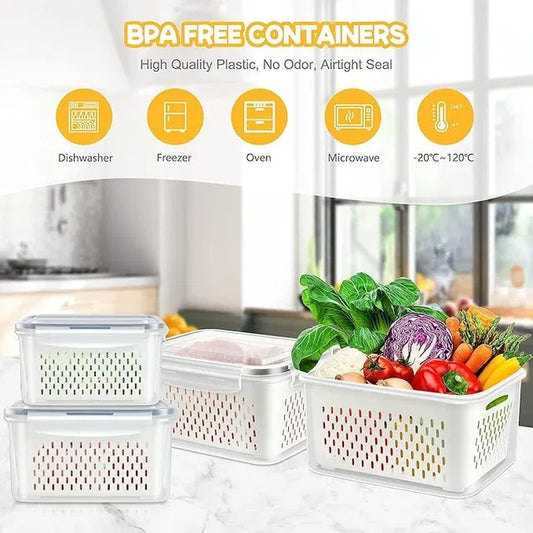 Refrigerator Storage Containers Boxes Pack of 4