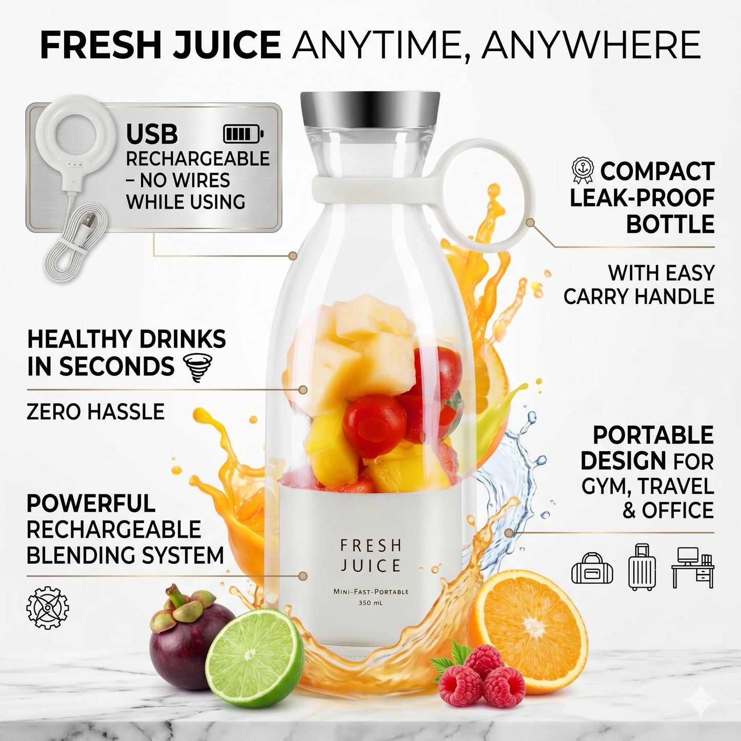 Travel Portable Mini Juice Blender